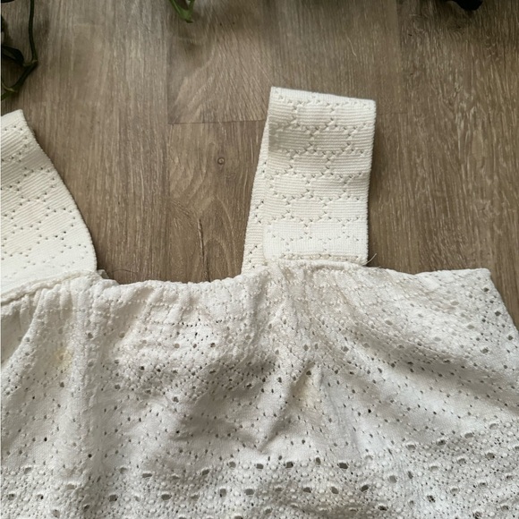 ALC White Eyelet Knit Crop Top - Picture 7 of 11